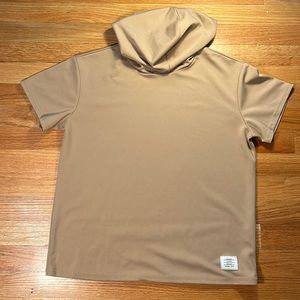 Brown, hooded T-shirt